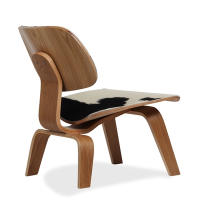 Mid Century Modern DCW Plywood Replica Chair With Pony Skin For House