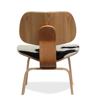 Mid Century Modern DCW Plywood Replica Chair With Pony Skin For House